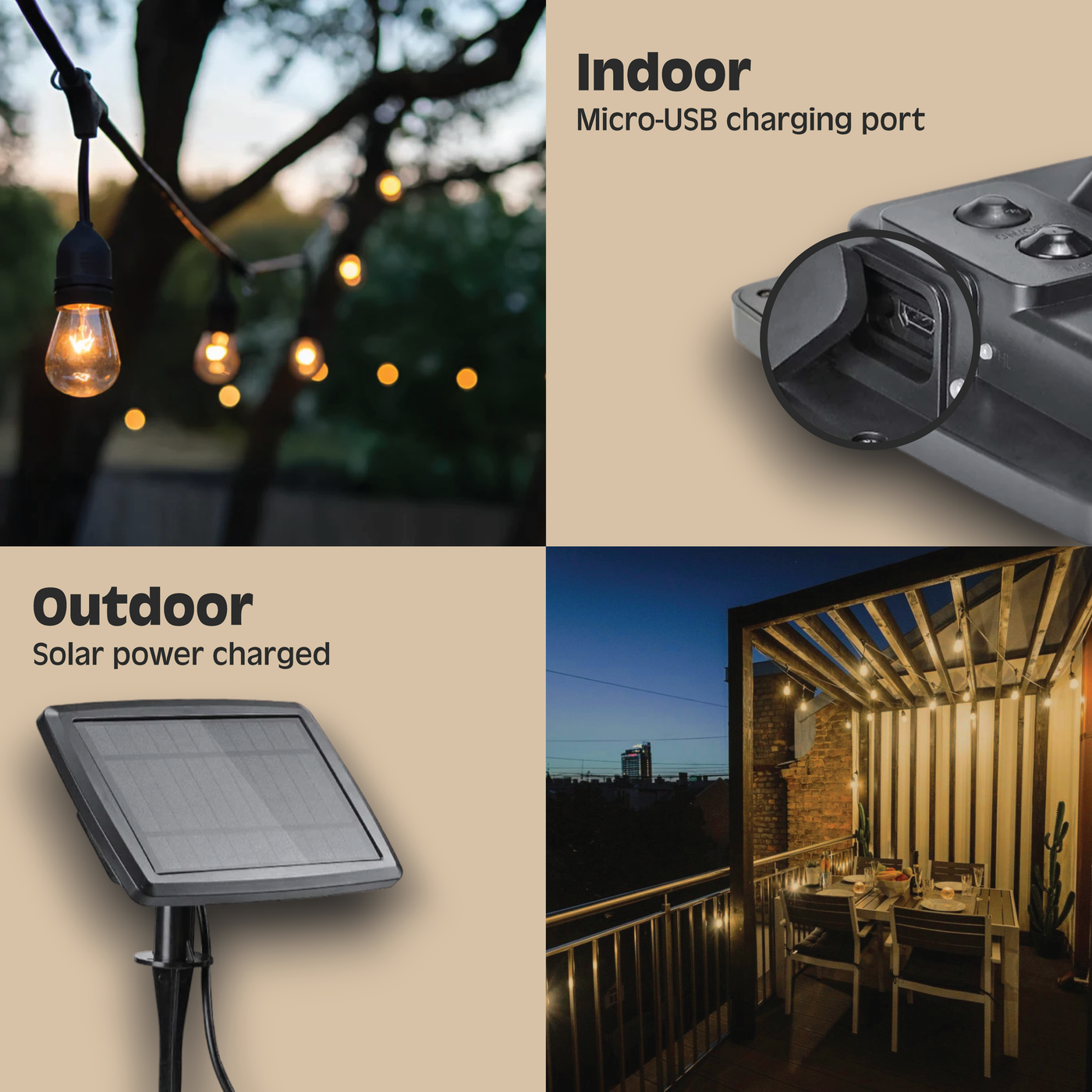 Renew Home Essentials™ Solar Festoon Lights
